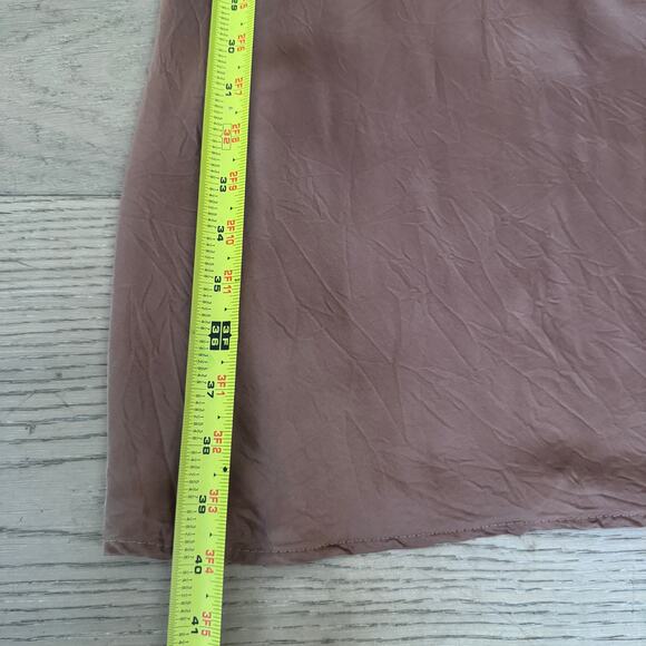 Young Fabulous and Broke Evie Satin midi Slip dress in Toffee Color size medium - Picture 14 of 16